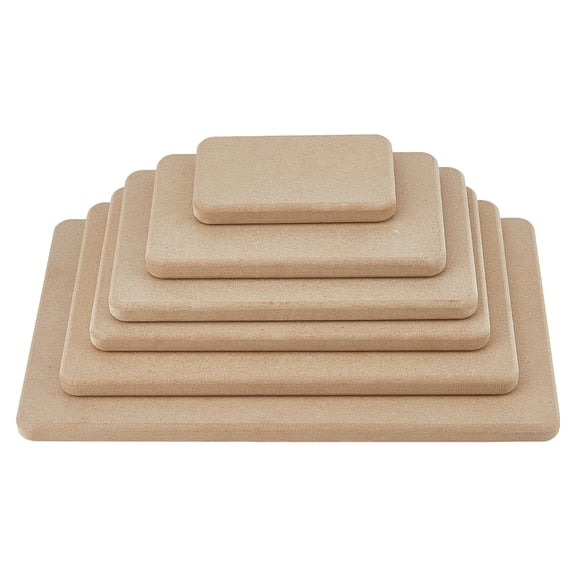 6Pcs 6 Styles MDF Wood Boards Ceramic Clay Drying Board Ceramic Making Tools Rectangle BurlyWood 125~325x78~203x15mm 1pc/style