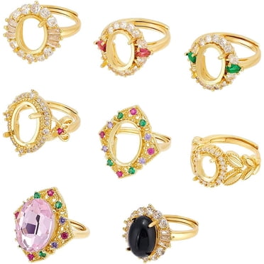 Jewelry Display Ring Holder – Spring Prong Claw For Gemstones Gold & Silver
