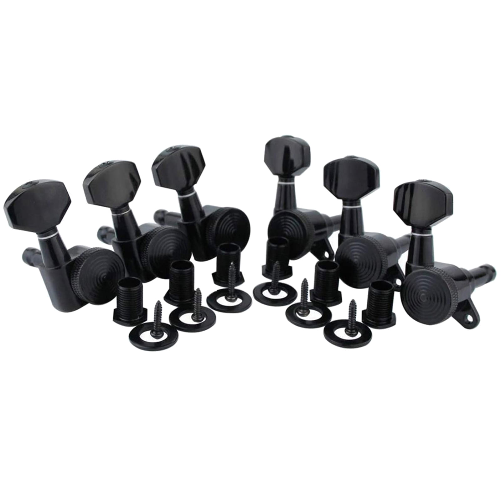 6Pcs 6R/6L/3R+3L Guitar Locking Tuners, 1:18 Lock String Tuning for Key Pegs Machine Heads for LP SG Style Electric Guit