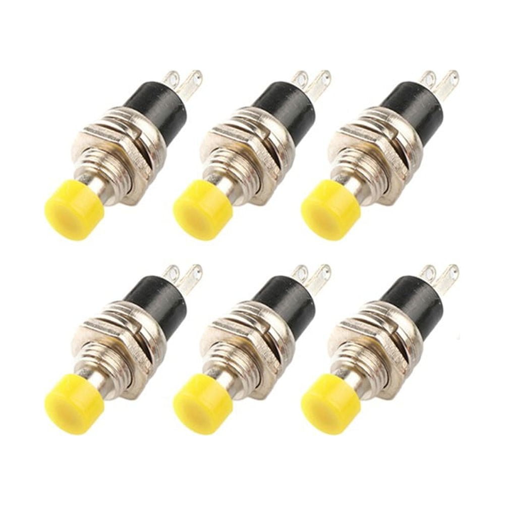 6Pcs 7 Mm Mini Round Momentary Push Button Switch Press The Self-Reset ...
