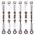 thumbnail image 1 of 6Pcs 71mm Aluminum Turnbuckle Rod Linkage Steering Rods Compatible for RC 1/10   EPXHSP ZD Racing HPI Truck Buggy ruggy Upgrade Parts (Silver), 1 of 4