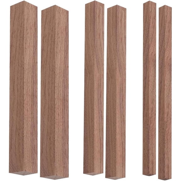 6Pcs 8/13/18mm Walnut Square Dowel Rods Wooden Sticks 6 Inch Long Unfinished Wooden Square Dowel Rods Wood Craft Sticks Wood Sticks
