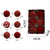 6Pcs 8Cm Wine Red Christmas Ball Ornaments Dark Green Christmas Tree Decoration New Christmas Spheres Pendant Velvet Balls