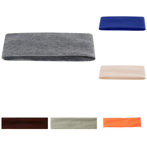 6Pcs 9.25x2.36 Inch Workout Headbands for Women Men Non Headband - Sport Headbands Sweatbands Elastic Sport Hair Bands - for Yoga Running Sports Fitness & Gym