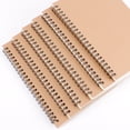 thumbnail image 1 of 6Pcs A5 with Hard kraft Cover Ruled Journal Notebooks, Spiral Lined Notebooks, 120 Pages/60 Sheets 8.3 x 5.7 Inches Lined Notebooks for Students Drawing, Diary Memo Notepads, Office Supplies, 1 of 8