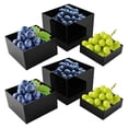 thumbnail image 1 of 6Pcs Acrylic Display Riser Acrylic Cube Box Display Stands Acrylic Display Nesting Cubes Black, 1 of 14