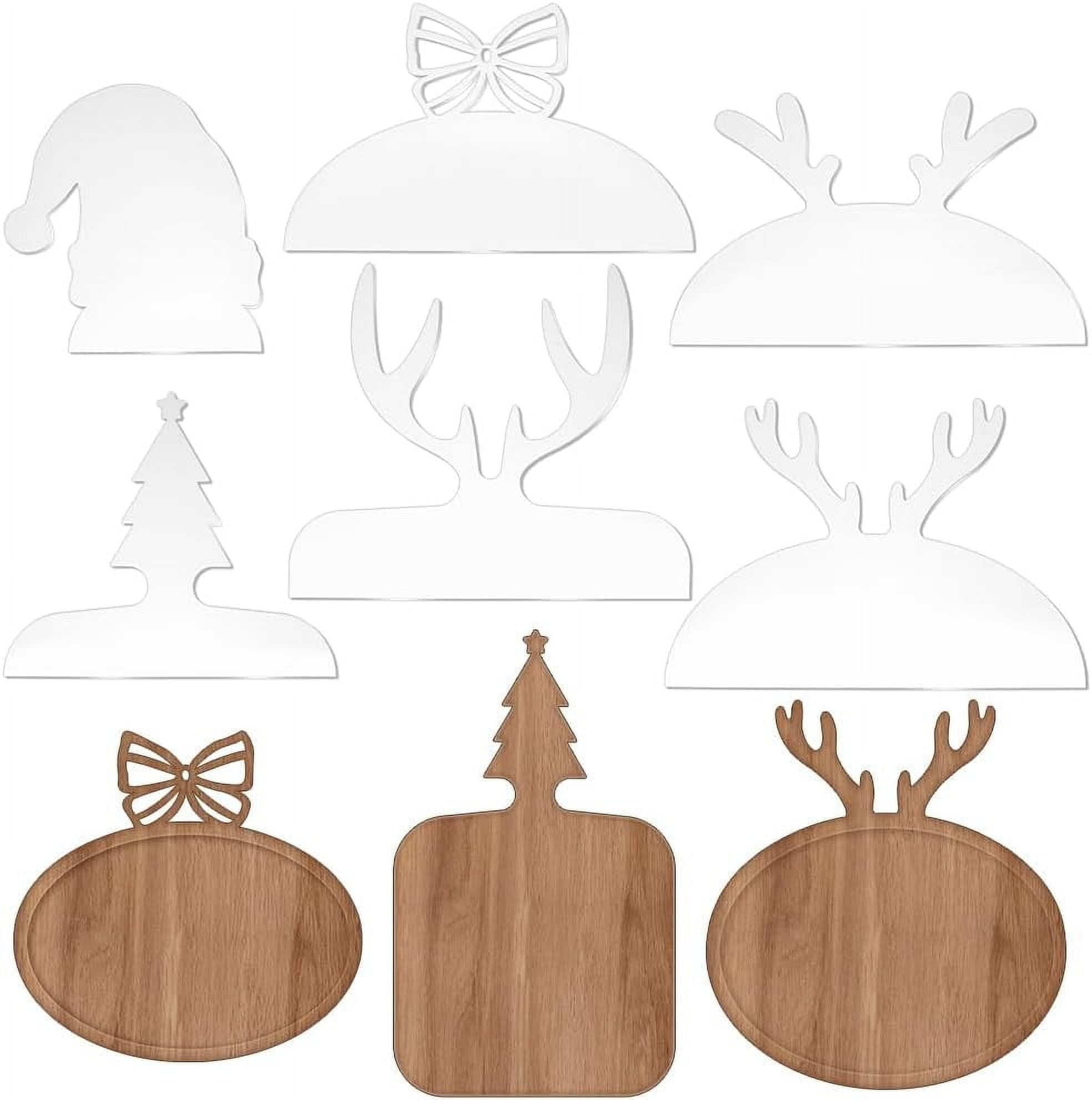 6Pcs Acrylic Router Template Christmas Theme Transparent Template ...