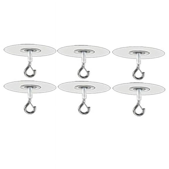 6Pcs Adhesive Ceiling Hooks for Popcorn Concrete Textured Ceiling Wall , No Drilling Se_wm25