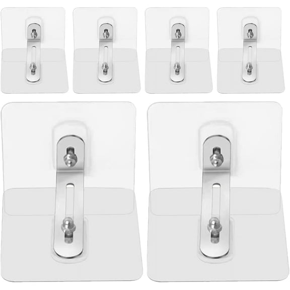 6Pcs Adhesive Furniture Wall Anchor No Drill Anti Tip Furniture Straps Kit for Baby Proofing Secure Bookcase Dresser Shelf Cabinet to Wall for Child Safety