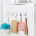thumbnail image 1 of 6Pcs Adhesive Hooks Kitchen Wall Hanger Transparent Removable Adhesive Hanger Reusable Wall Hooks, 1 of 8