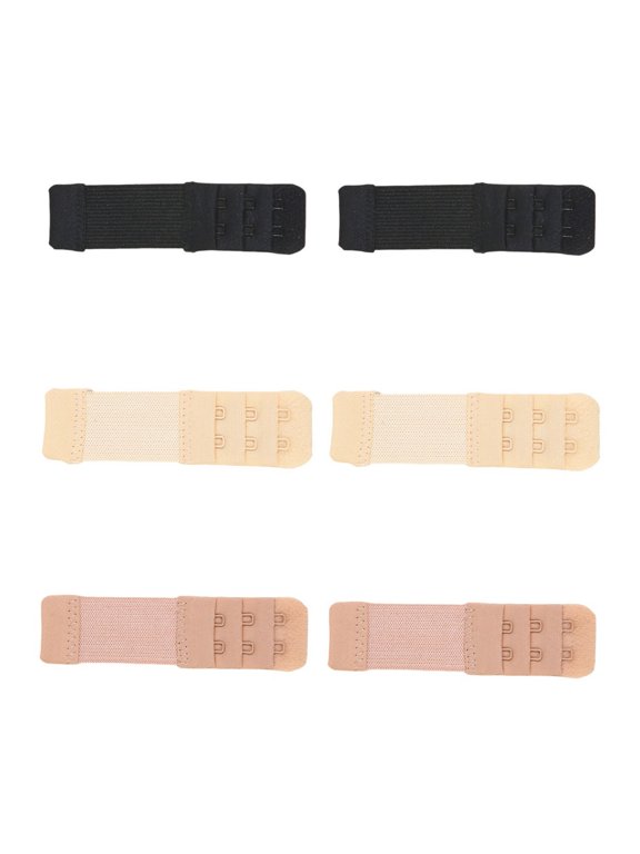 6Pcs Adjustable Bra Extender Clip Soft Elastic 3 Rows 2 Hooks Bra Extension Straps for More Support and Comfortable