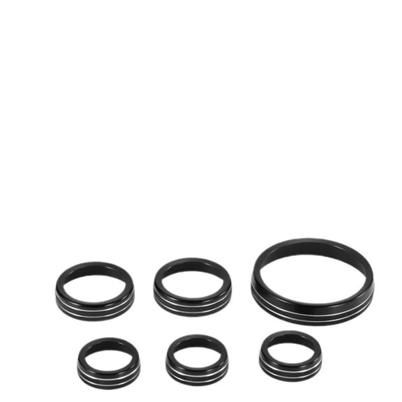 Applies to 6Pcs Air Condition Radio 4WD Headlight Knob Ring Control Switch Decorative Ring Trim Cover for Ford Bronco 2021+