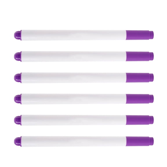 6Pcs Air Erasable Fabric Pen (1mm or 0.5mm) Water Soluble Fabric Marker