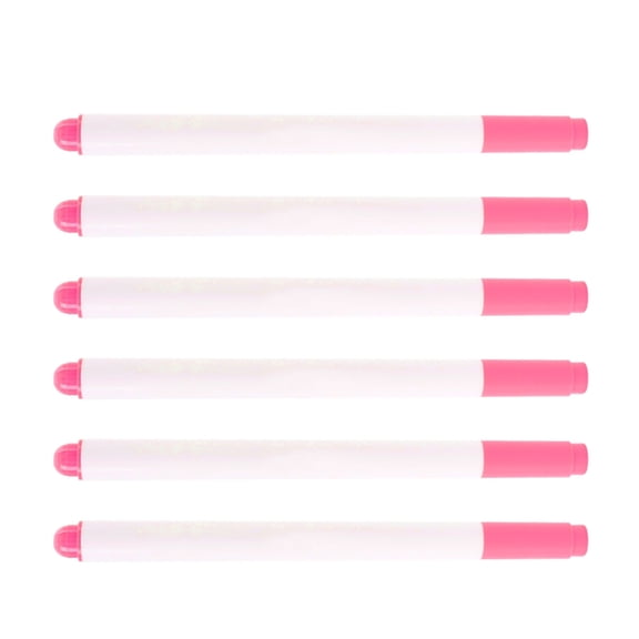 6Pcs Air Erasable Fabric Pen (1mm or 0.5mm) Water Soluble Fabric Marker
