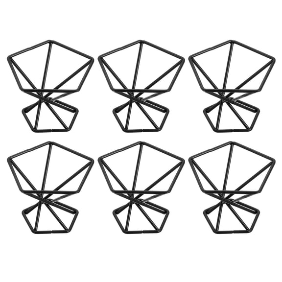 6Pcs Air Plant Holder, Makeup Sponge Holder Display Stand, Black, 56x56x42mm