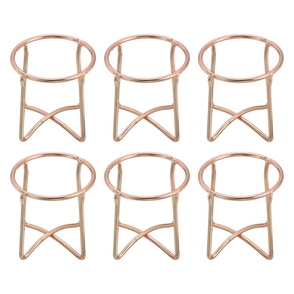6Pcs Air Plant Holder, Makeup Sponge Holder Display Stand, Rose Gold, 45x45x45mm