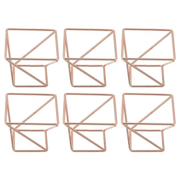 6Pcs Air Plant Holder, Makeup Sponge Holder Display Stand, Rose Gold, 50x50x42mm