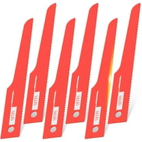 6Pcs Air Reciprocating Saw Blades 4'' 18TPI Bi Metal Saw Hacksaw Tools 1/2" Universal Flat Shank Wear Resistant for Industrial Cutting
