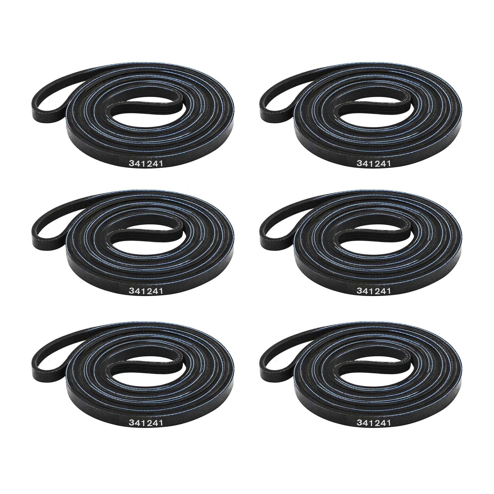 6Pcs All-in-One Dryer Belt Set for Replacing Worn-Out Belts Suitable for Whirlpool, Kenmore, & Others
