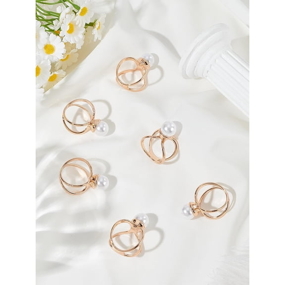 6Pcs Alloy Scarf Buckle Ring Round Clasp Holder Golden Plastic Adjuster Suspender Strap Slider for Purse Bag Hardware Making Supplies Backpack Replacement Keeper 19x24x37.5mm White