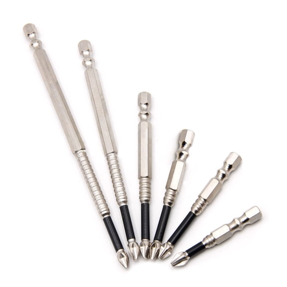 6Pcs Alloy Steel NonSlip Long Drill Bits 50-150mm Impacts Driver Bit Set With Impacts Resistance Waterproof Bits