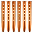 thumbnail image 1 of 6Pcs Aluminum Tent Stakes - 12.6" Beach Canopy Tent Stakes Heavy Duty Ground Stakes Heavy Duty Tent Stakes Metal Tent Stakes - Sand Stakes for Tents for Beach Camping Tent Stakes, 1 of 9