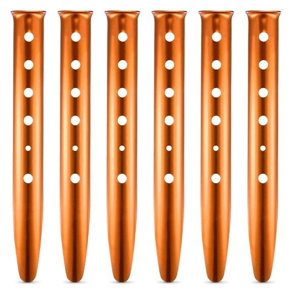 6Pcs Aluminum Tent Stakes - 12.6" Beach Canopy Tent Stakes Heavy Duty Ground Stakes Heavy Duty Tent Stakes Metal Tent Stakes - Sand Stakes for Tents for Beach Camping Tent Stakes