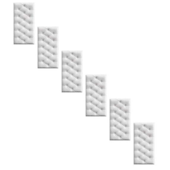 6Pcs Anti-Collision Wall Padded,Self-Adhesive 3D Three-Dimensional Wall Stickers,0.5 Inch Thicken Anti Collision Wall Panel For Nursery Living Room, Bedroom,Playroom,27.5" X 13.7"