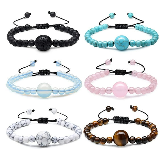 6Pcs Anti Motion Sickness Bands,Nausea Wristband, Morning Sickness Nausea Relief, Acupressure Bracelet for Sea Car Travel Sickness, Push Bead Into Wrist, Helps Vertigo, Relieves Dizziness, Multicolor