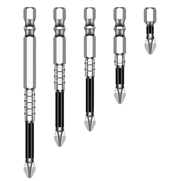 6Pcs Antislip Screwdriver Bits Set High Strength Alloy Steel for Multiple Screw Specifications and Hand Repair Projects