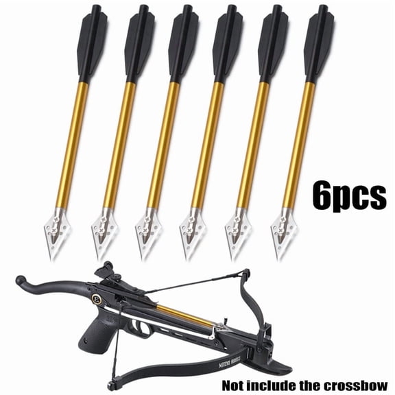 6Pcs Archery Mini Crossbow Arrows Aluminum Bolts 6.5" Pistol Hunting Arrow for Mini  Crossbow 50-80lb