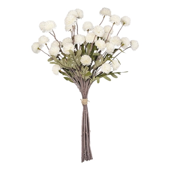 6Pcs Artificial Dandelion Flowers Arrangement for Home Decor, 20" Faux Dandelion Plants for Vases Wedding and Party Decorations, White