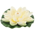 thumbnail image 1 of 6Pcs Artificial Floating Foam Lotus Flowers,With Water Lily Pad Ornaments, White,Perfect for Patio Pond Pool Aquarium Home Garden Wedding Party Special Event Decoration, 1 of 5