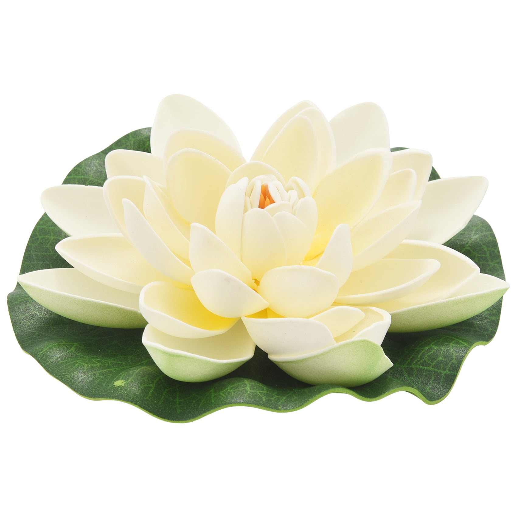 6Pcs Artificial Floating Foam Lotus Flowers,With Water Lily Pad