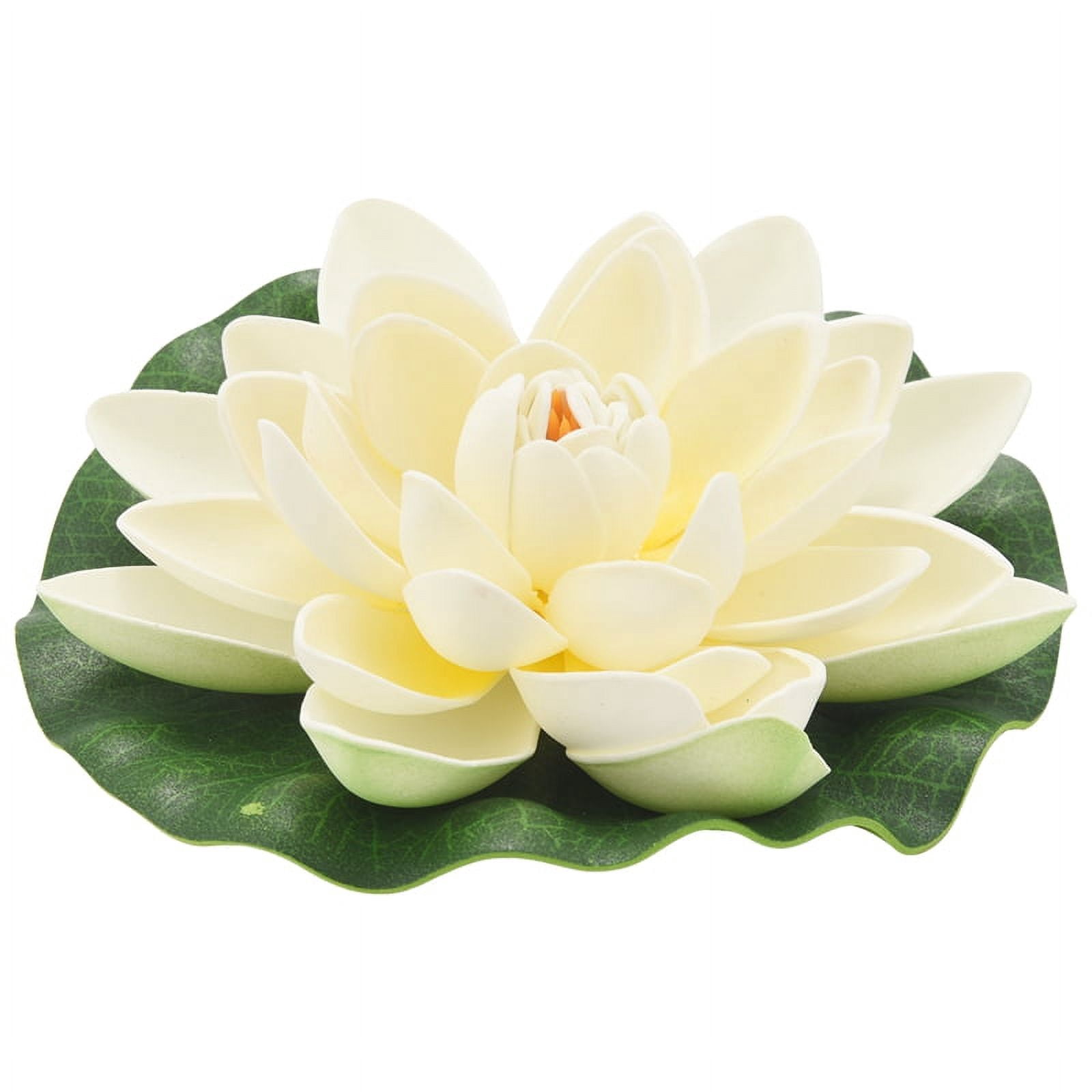 Floral Kingdom 12in X-Large Floating Lotus Lily Pad Foam Flowers For Ponds, Pool, Weddings, Garden Decor, Set Of 2, Coral - View #7