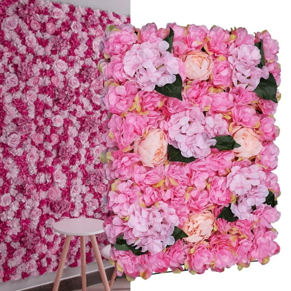 6Pcs Artificial Flower Wall Panels Floral Backdrop Wedding Party Decor 60*40cm