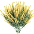 thumbnail image 1 of 6Pcs Artificial Lavender, Plastic Flowers Plants Faux Simulation Wedding Indoor Outdoor Bridal Bouquet Home Garden Office Kitchen Bathroom Balcony Wedding Arrangement Decoration Purple A, 1 of 5