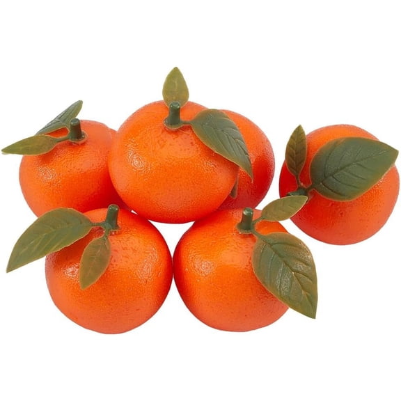 6Pcs Artificial Orange Oranges Realistic Simulation Mini Oranges Decorative Kitchen Table Foam Limes Tangerine Citrus Model Props Fruits DIY