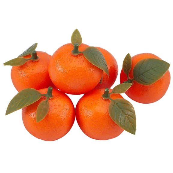 6Pcs Artificial Orange Oranges Realistic Simulation Mini Oranges Decorative Kitchen Table Foam Limes Tangerine Citrus Model Props Fruits
