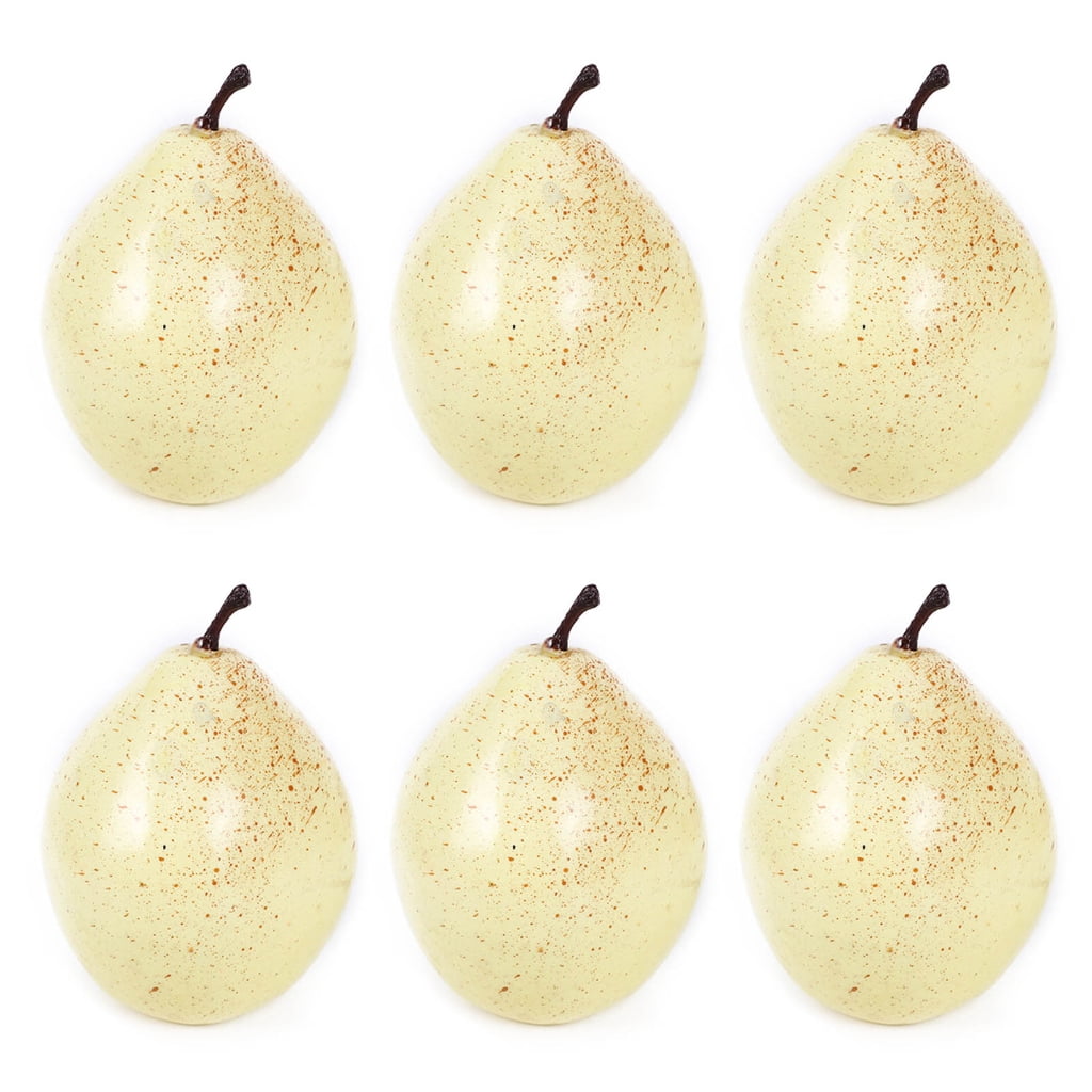 6Pcs Artificial Pears Realistic Foams Fruit Simulation Pears Fruit ...