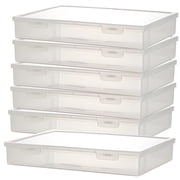 6Pcs Arts and Crafts Organizer Storage, Books Storage Boxes, Plastic Storage Containers with Lids for Crafts, Long-lasting Transparent Craft Organizers and Storage Box, Ideal for Beads and Stationery