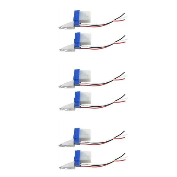 6Pcs Auto On Street Light Sensor Switch Photo Switch 220V 10A Automatic Switch