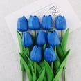 thumbnail image 1 of 6Pcs Baby Blue Tulip Artificial Bouquet, LGCASL Valentine's Day decorations Artificial Flower Decorative Centerpiece For Living Room Dining Table Wedding And Photography, 1 of 8