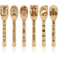thumbnail image 1 of 6Pcs Bamboo Spoons & Knifes & Forks Flatware for Dessert Witch 60x300mm 6 style 1pc/style 6pcs/set, 1 of 8