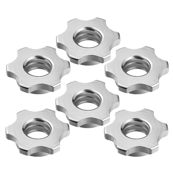 6Pcs Barbell Lock Collar Nut with Anti-Slip Texture for Secure Dumbbell Stability