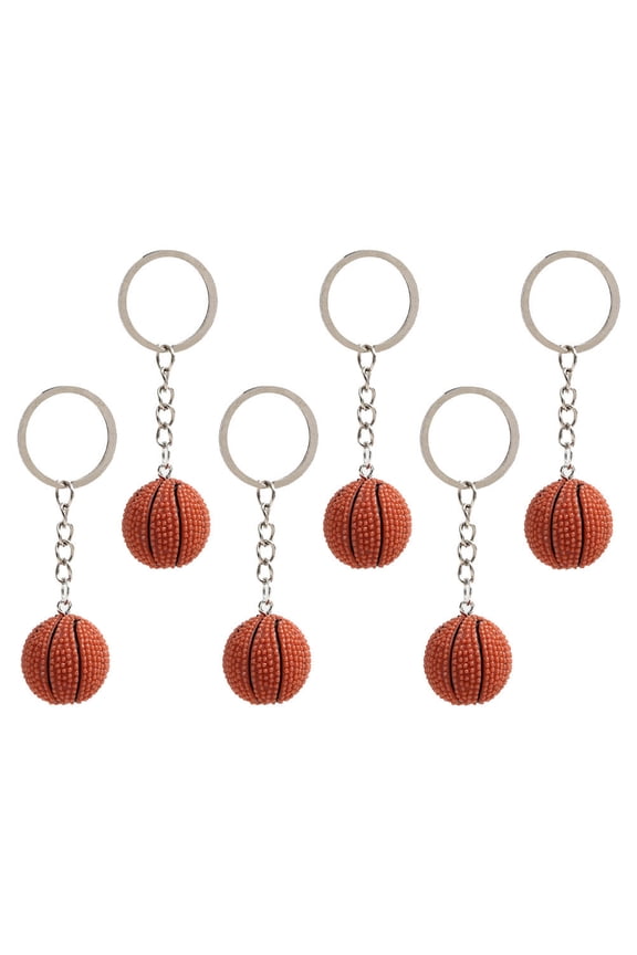 6Pcs Basketball Keychains for Kids Party Favors Supplies School Carnival Prizes Party Bag Gift Fillers, Stress Relieve