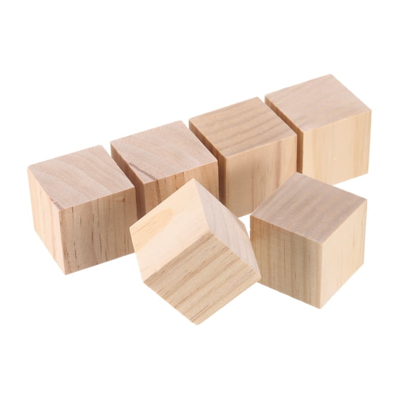 6Pcs Basswood Carving Block, 1.57"x1.57"x1.57" Square Wooden Dowels Blocks