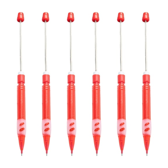 6Pcs Beadable Drawing Automatic Pencil 0.5mm Beadable Drawing Mechanical Pencil