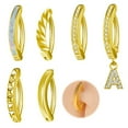 thumbnail image 1 of 6Pcs Belly Button Ring for Women Belly Rings Small Hoop Belly Button Rings Simple Reverse Navel Rings Body Belly Piercing Jewelry-Gold, 1 of 7