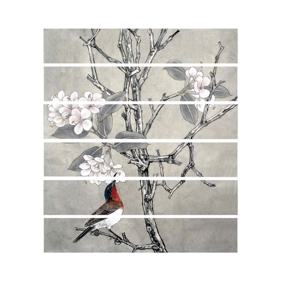 6Pcs Bird Flower Tile Floor Stair Sticker Waterproof Mural Decals Adhesive Art